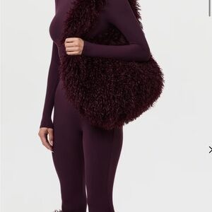 Plush Burgundy Shoulder Bag